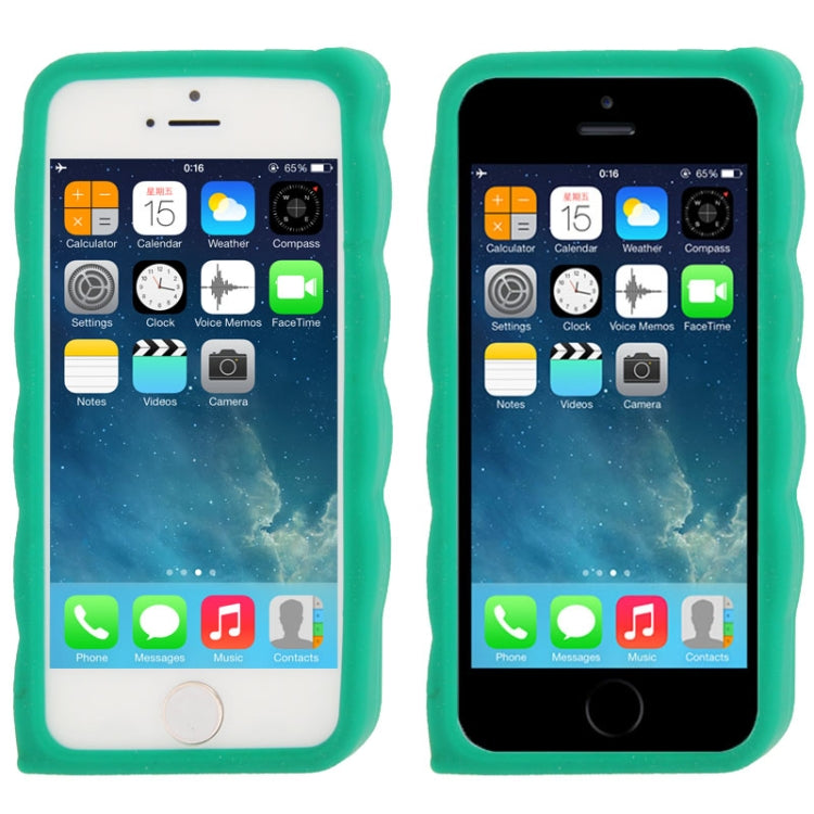 Colorful Stripe Pattern Silicone Case for iPhone 5 & 5s & SE & SE