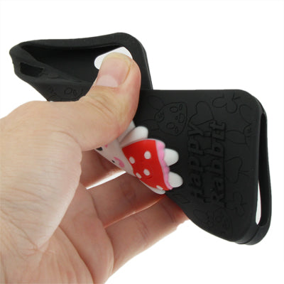 3D Happy Rabbit Style Silicon Protective Case for iPhone 5 & 5s & SE