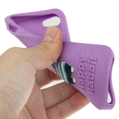 3D Happy Rabbit Style Silicon Protective Case for iPhone 5 & 5s & SE