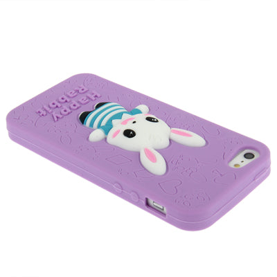 3D Happy Rabbit Style Silicon Protective Case for iPhone 5 & 5s & SE