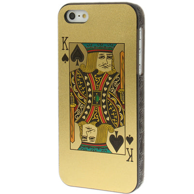 Playing Card Series Spade K Pattern Plastic Protective Case for iPhone 5 & 5s & SE
