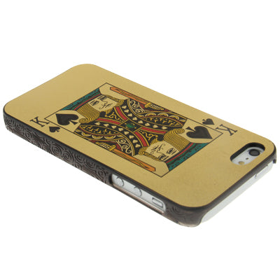 Playing Card Series Spade K Pattern Plastic Protective Case for iPhone 5 & 5s & SE