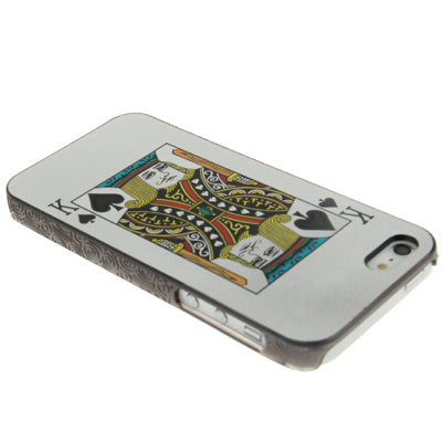 Playing Card Series Spade K Pattern Plastic Protective Case for iPhone 5 & 5s & SE