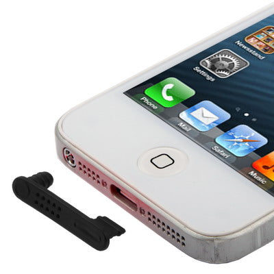 100 PCS Dock Plug and Earphone Jack Anti-dust Stopper for iPhone 5/5S/5C