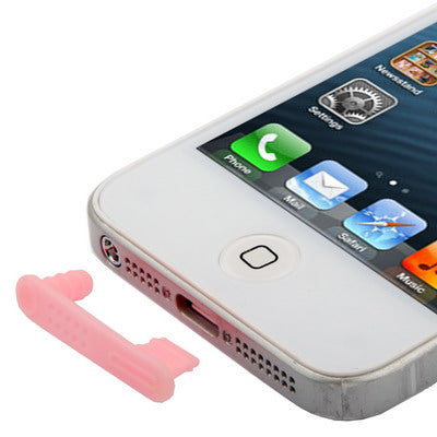 100 PCS Dock Plug and Earphone Jack Anti-dust Stopper for iPhone 5/5S/5C