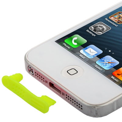 100 PCS Dock Plug and Earphone Jack Anti-dust Stopper for iPhone 5/5S/5C
