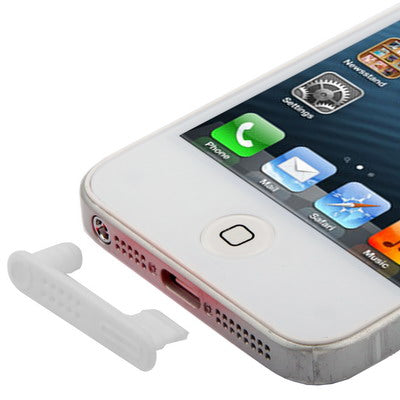 100 PCS Dock Plug and Earphone Jack Anti-dust Stopper for iPhone 5/5S/5C