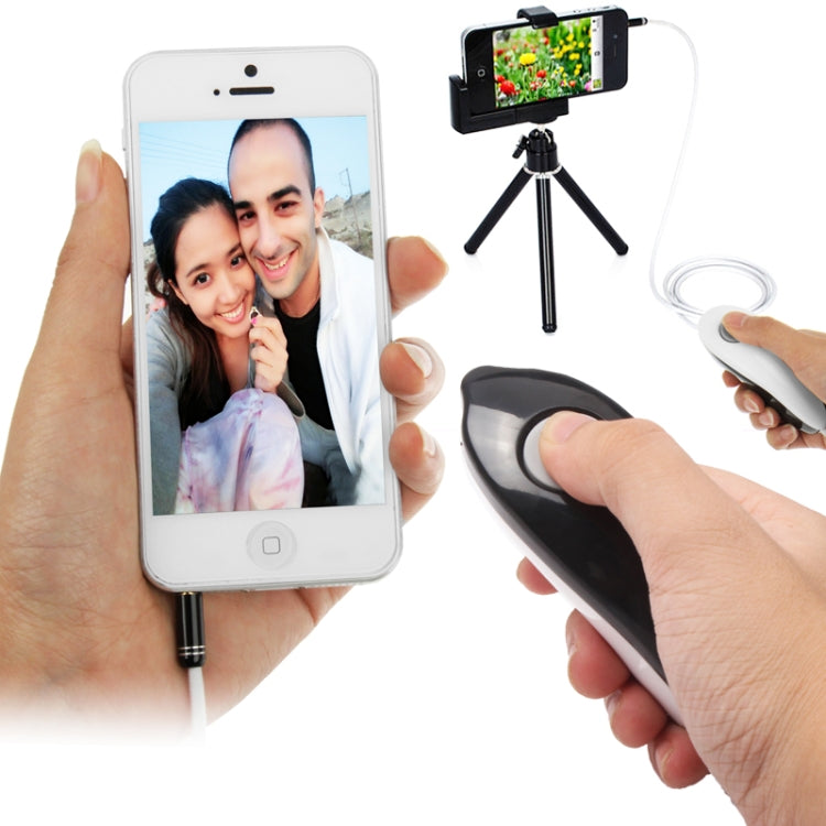 Camera Remote Release Shutter Cable for Photography for iPhone 5, iPhone 4 & 4S , iPad mini / mini 2 Retina / New iPad (iPad 3) / iPad 2 / iPad, iPod Touch 5, Requires iOS 5.0 or later(Black)