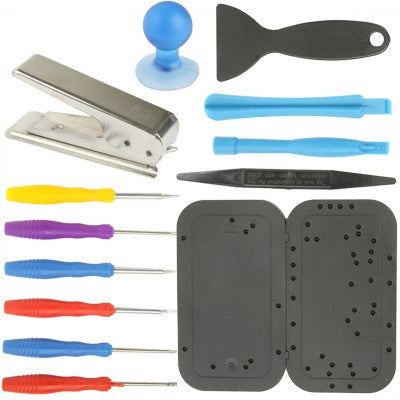 15 in 1 (Screwdrivers + Opening Tool + Sim Cutter ) Professional Disassembly Repairing Tool for iPhone 5 / iPhone 4 & 4S / iPad 4 / Other Mobile Phone