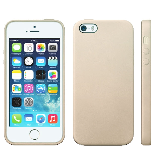 Official Design TPU with Leather Trim Case for iPhone 5 & 5