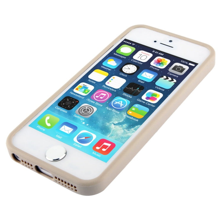 Official Design TPU with Leather Trim Case for iPhone 5 & 5