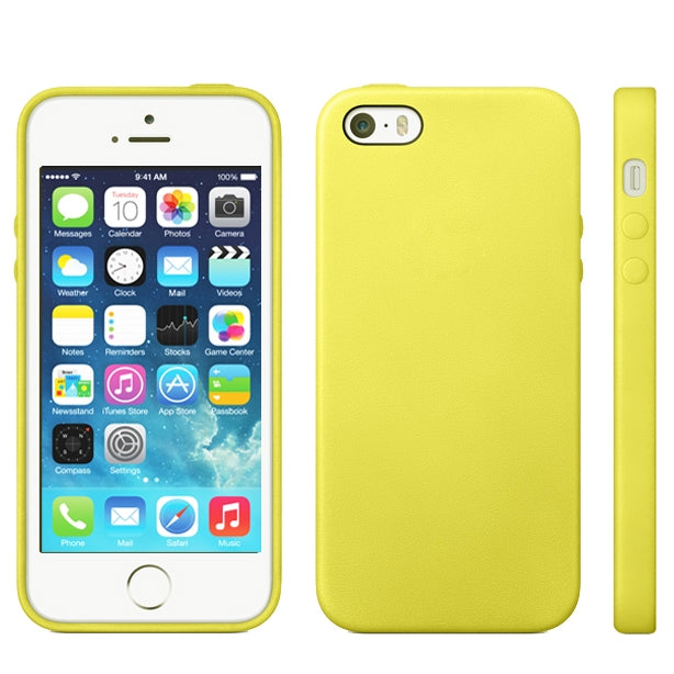 Official Design TPU with Leather Trim Case for iPhone 5 & 5
