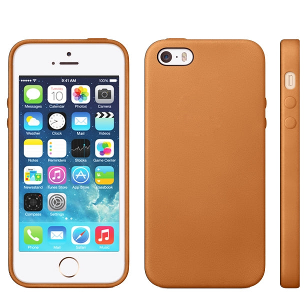 Official Design TPU with Leather Trim Case for iPhone 5 & 5