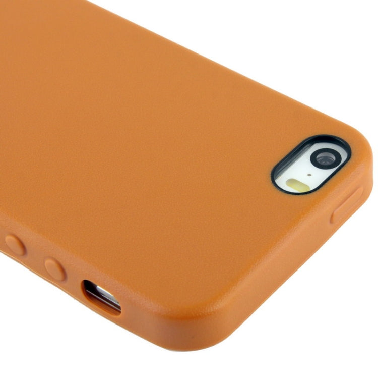 Official Design TPU with Leather Trim Case for iPhone 5 & 5