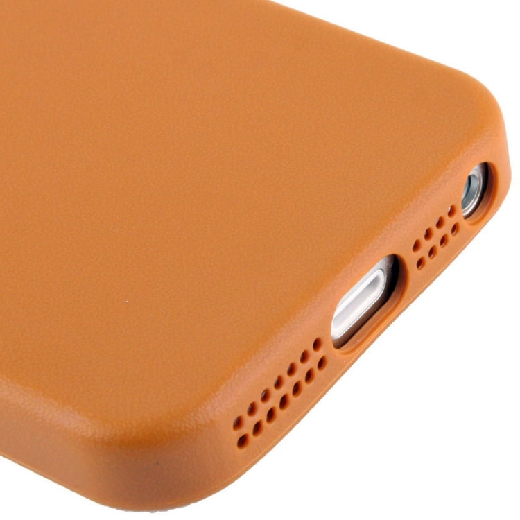 Official Design TPU with Leather Trim Case for iPhone 5 & 5