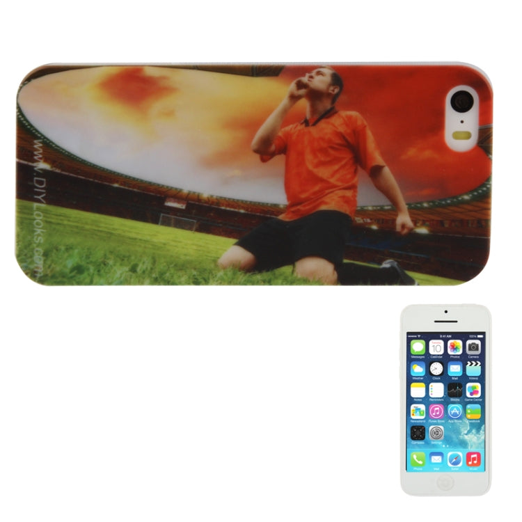 DIYLooks Footballer Pattern Plastic Protective Case for iPhone 5 & 5s & SE