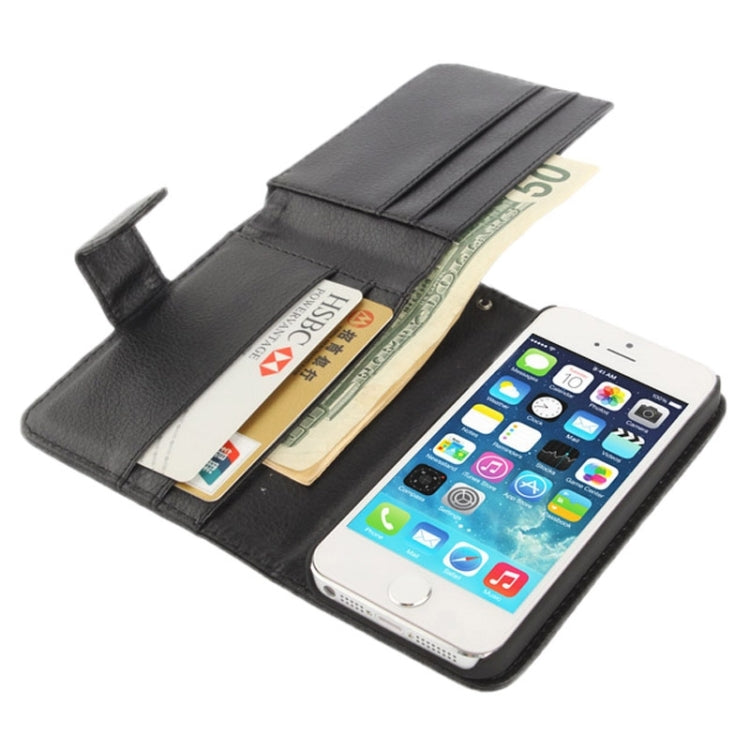 Litchi Texture Leather Case with Wallet for iPhone 5 & 5S