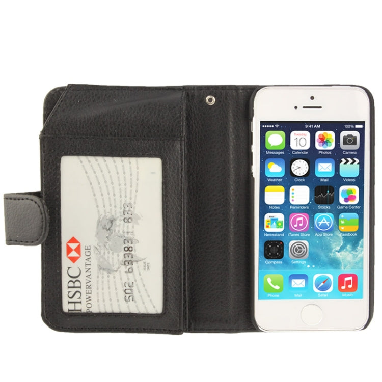 Litchi Texture Leather Case with Wallet for iPhone 5 & 5S