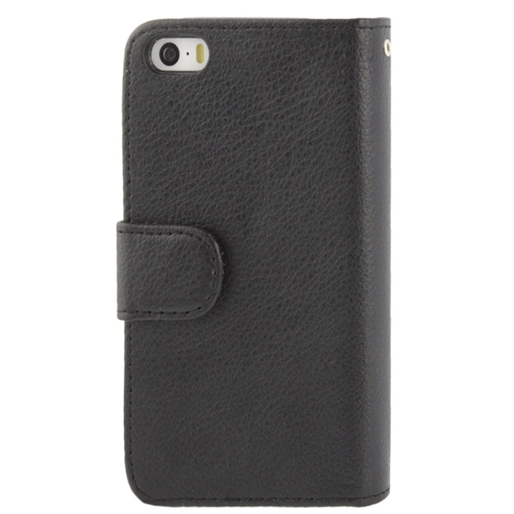 Litchi Texture Leather Case with Wallet for iPhone 5 & 5S