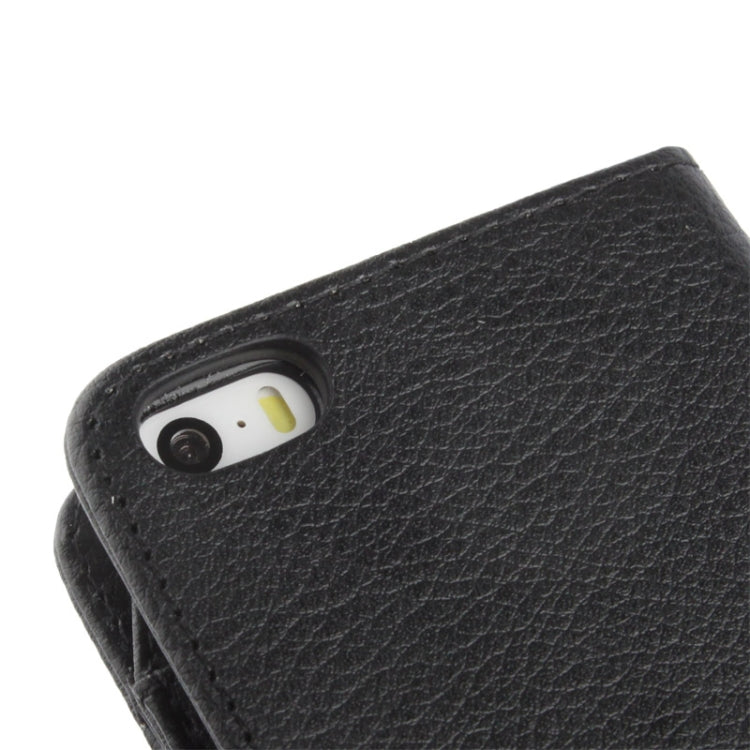 Litchi Texture Leather Case with Wallet for iPhone 5 & 5S