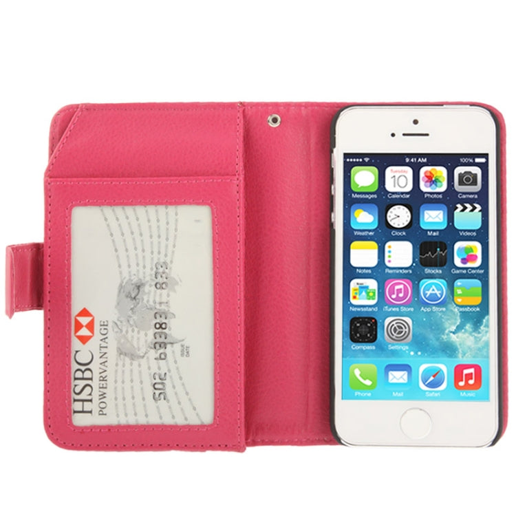 Litchi Texture Leather Case with Wallet for iPhone 5 & 5S