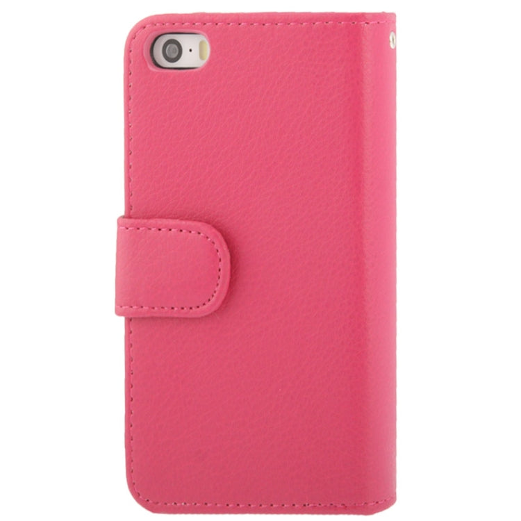 Litchi Texture Leather Case with Wallet for iPhone 5 & 5S