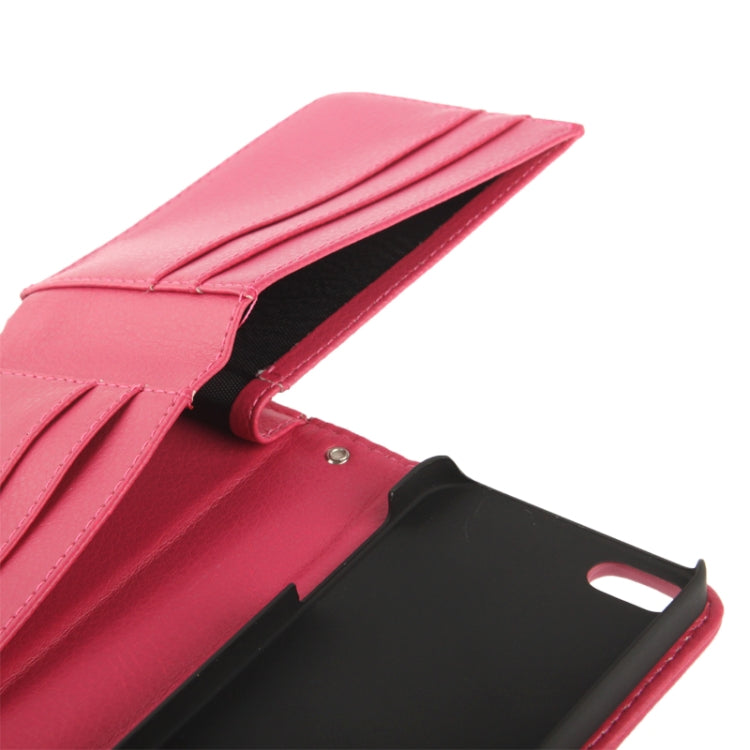 Litchi Texture Leather Case with Wallet for iPhone 5 & 5S