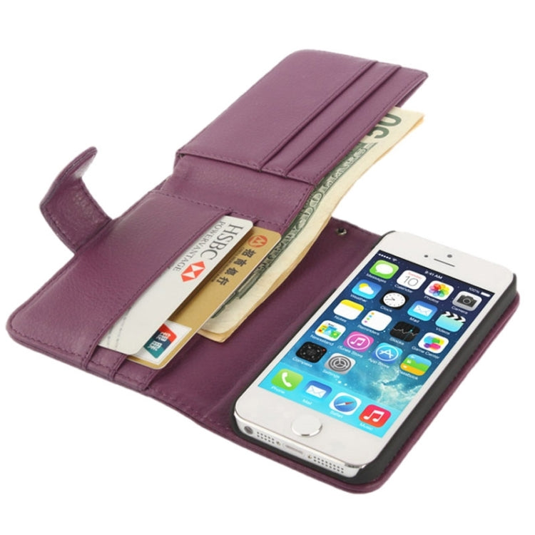 Litchi Texture Leather Case with Wallet for iPhone 5 & 5S