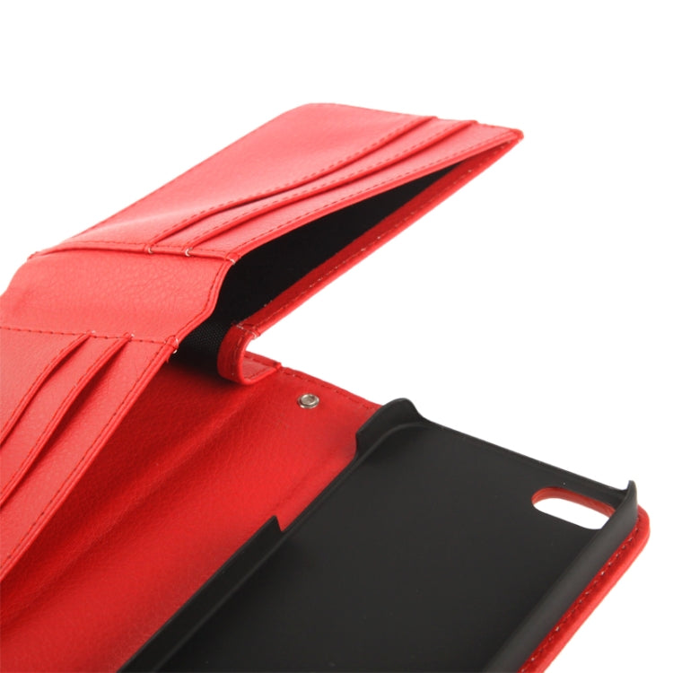 Litchi Texture Leather Case with Wallet for iPhone 5 & 5S