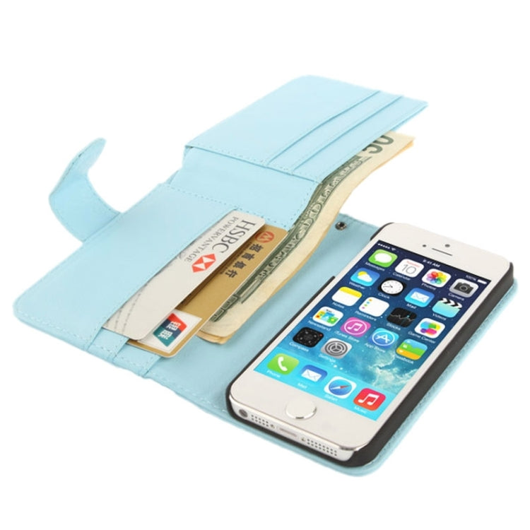 Litchi Texture Leather Case with Wallet for iPhone 5 & 5S