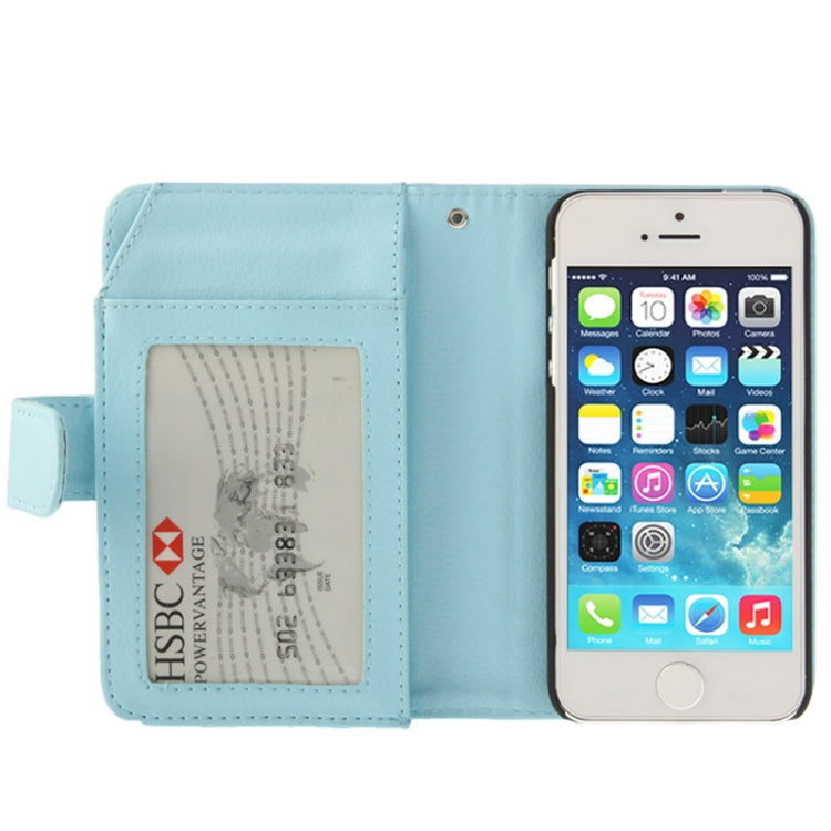 Litchi Texture Leather Case with Wallet for iPhone 5 & 5S