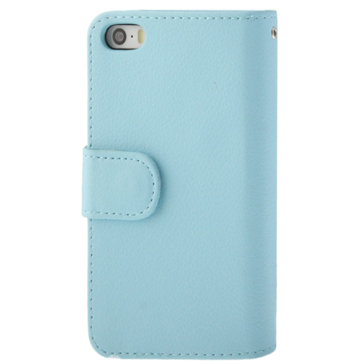 Litchi Texture Leather Case with Wallet for iPhone 5 & 5S