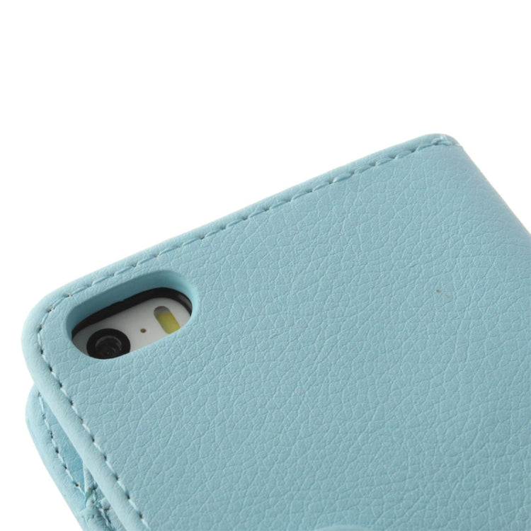 Litchi Texture Leather Case with Wallet for iPhone 5 & 5S