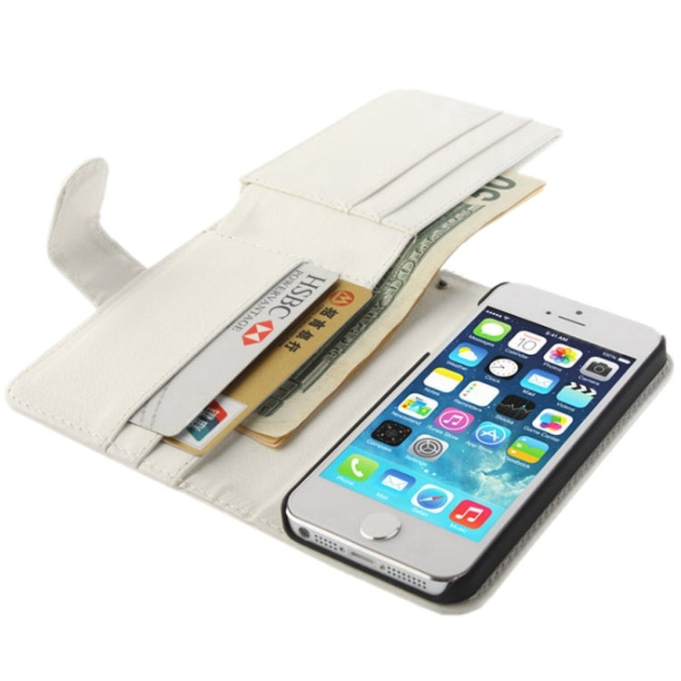 Litchi Texture Leather Case with Wallet for iPhone 5 & 5S