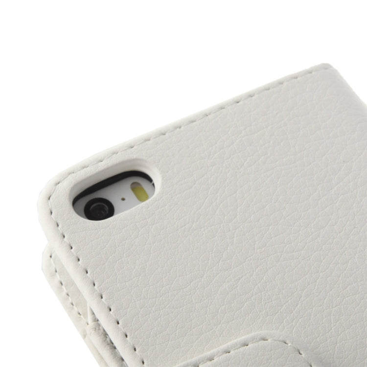 Litchi Texture Leather Case with Wallet for iPhone 5 & 5S