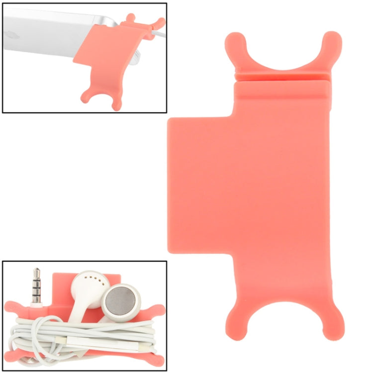 Earphone Winding Device and Phone Stent in for iPhone 5 & 5C & 5S / iPod touch