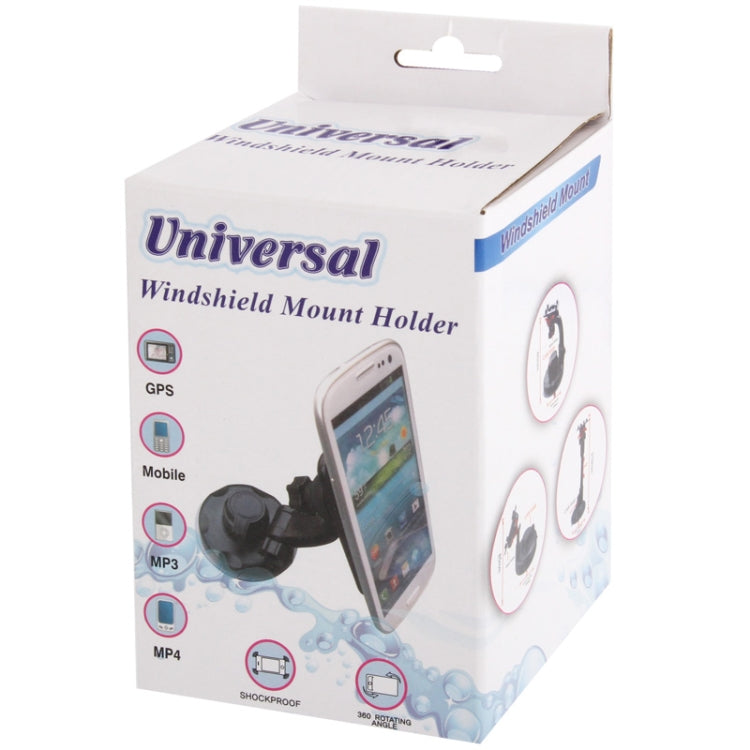 Shock-proof / 360 Rotating Angle Universal Car Windshield Mount Suck Holder, For iPhone, Galaxy, Sony, Lenovo, HTC, Huawei, and other Smartphones(Black)