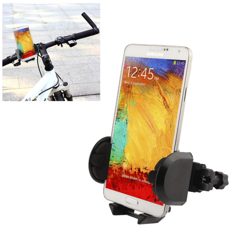 360 Degree Rotation Shockproof Antiskid Bicycle Holder for iPhone 5 & 5C & 5S / iPhone 4 & 4S / Galaxy Note III (N9000) / Galaxy S IV (i9500) / Galaxy S III (i9300)(Black)