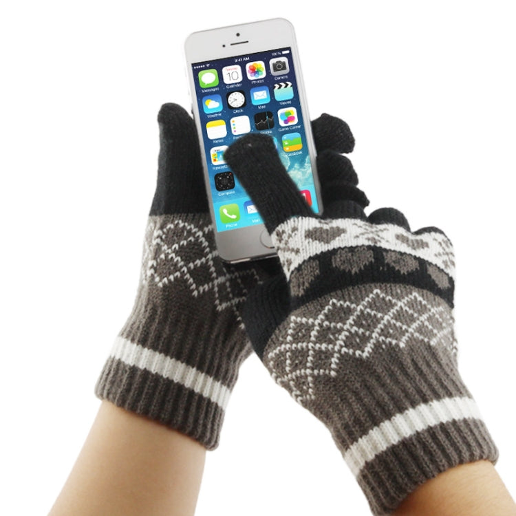 Woven Decorative Heart Pattern Three Finger Touch Screen Touch Gloves for iPhone 5 & 5S & 5C, iPhone 4 & 4S / iPad / iPod Touch, BlackBerry, HTC and Other Touch Screen Device