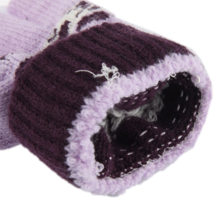 Woven Decorative Heart Pattern Three Finger Touch Screen Touch Gloves for iPhone 5 & 5S & 5C, iPhone 4 & 4S / iPad / iPod Touch, BlackBerry, HTC and Other Touch Screen Device