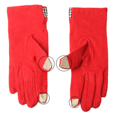Cashmere Gloves of Touch Screen, For iPhone, Galaxy, Huawei, Xiaomi, HTC, Sony, LG and other Touch Screen Devices(Red)
