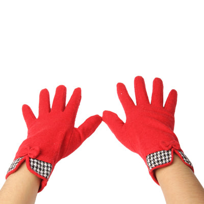 Cashmere Gloves of Touch Screen, For iPhone, Galaxy, Huawei, Xiaomi, HTC, Sony, LG and other Touch Screen Devices(Red)