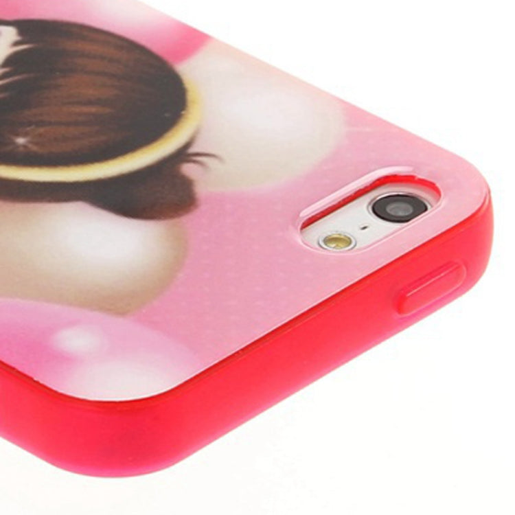 Beautiful Girl Pattern TPU Case for iPhone 5 & 5s & SE & SE