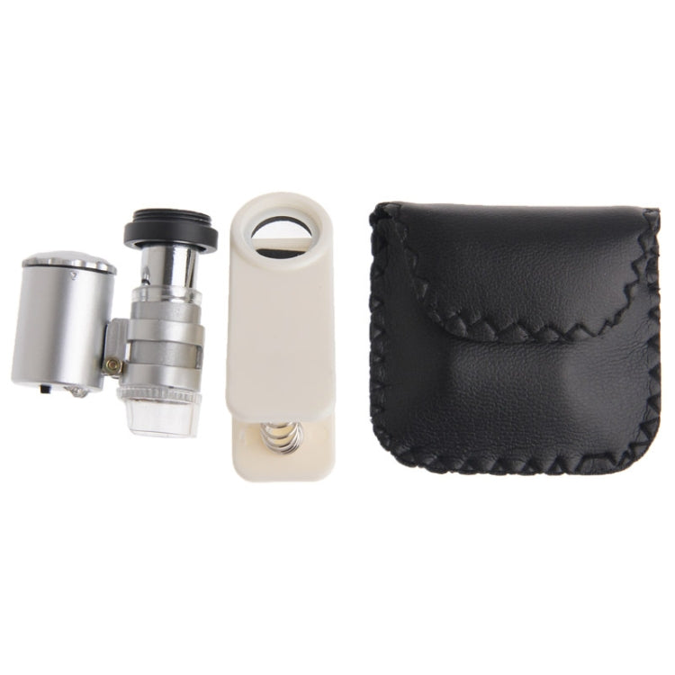 60X Zoom Digital Mobile Phone Microscope Magnifier with LED Light & Clip for Galaxy Note III / N9000 / i9500 / iPhone 5 & 5S & 5C