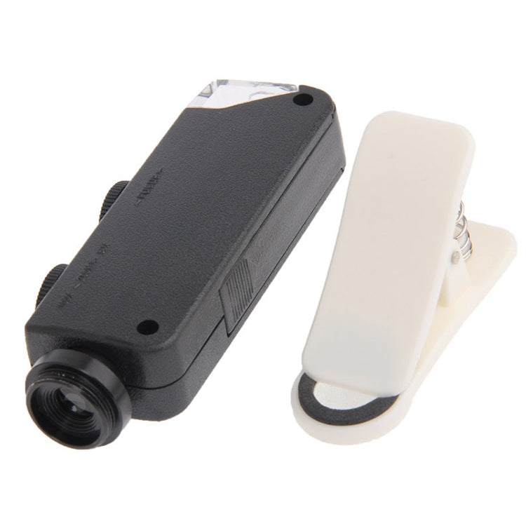 60-100X Zoom Digital Mobile Phone Microscope Magnifier with LED Light & Clip for Galaxy Note III / N9000 / i9500 / iPhone 5 & 5S & 5C