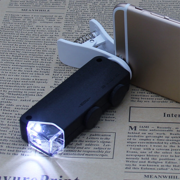 60-100X Zoom Digital Mobile Phone Microscope Magnifier with LED Light & Clip for Galaxy Note III / N9000 / i9500 / iPhone 5 & 5S & 5C