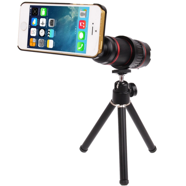 Khama 4-12X Zoom Mobile Phone Telephoto Lense for iPhone 5 & 5S(Black)