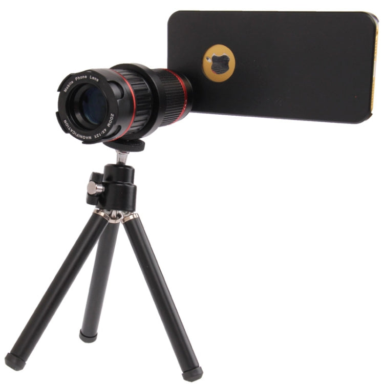 Khama 4-12X Zoom Mobile Phone Telephoto Lense for iPhone 5 & 5S(Black)