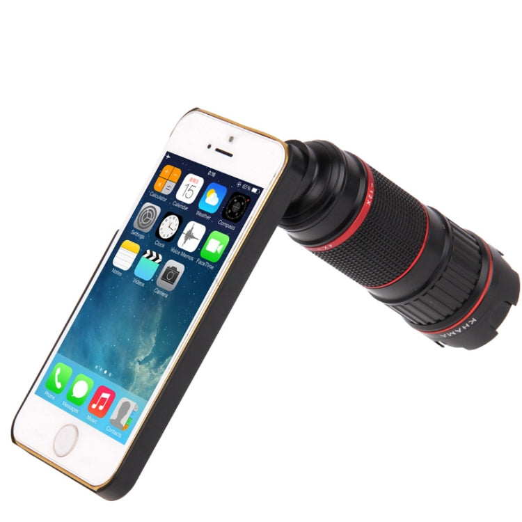 Khama 4-12X Zoom Mobile Phone Telephoto Lense for iPhone 5 & 5S(Black)