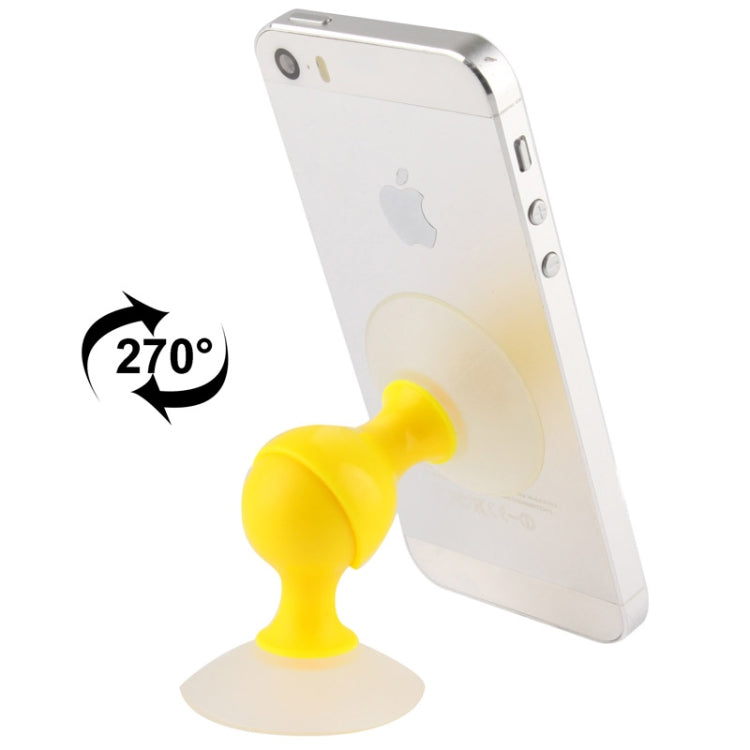iStand 270 Degrees Rotating Universal Convenient Desktop Suck Holder for iPhone 5 & 5S & 5S, iPad Air / iPad mini Retina / Galaxy S6 / S5 / S4 and Other Mobile Phone / Tablet(Yellow)